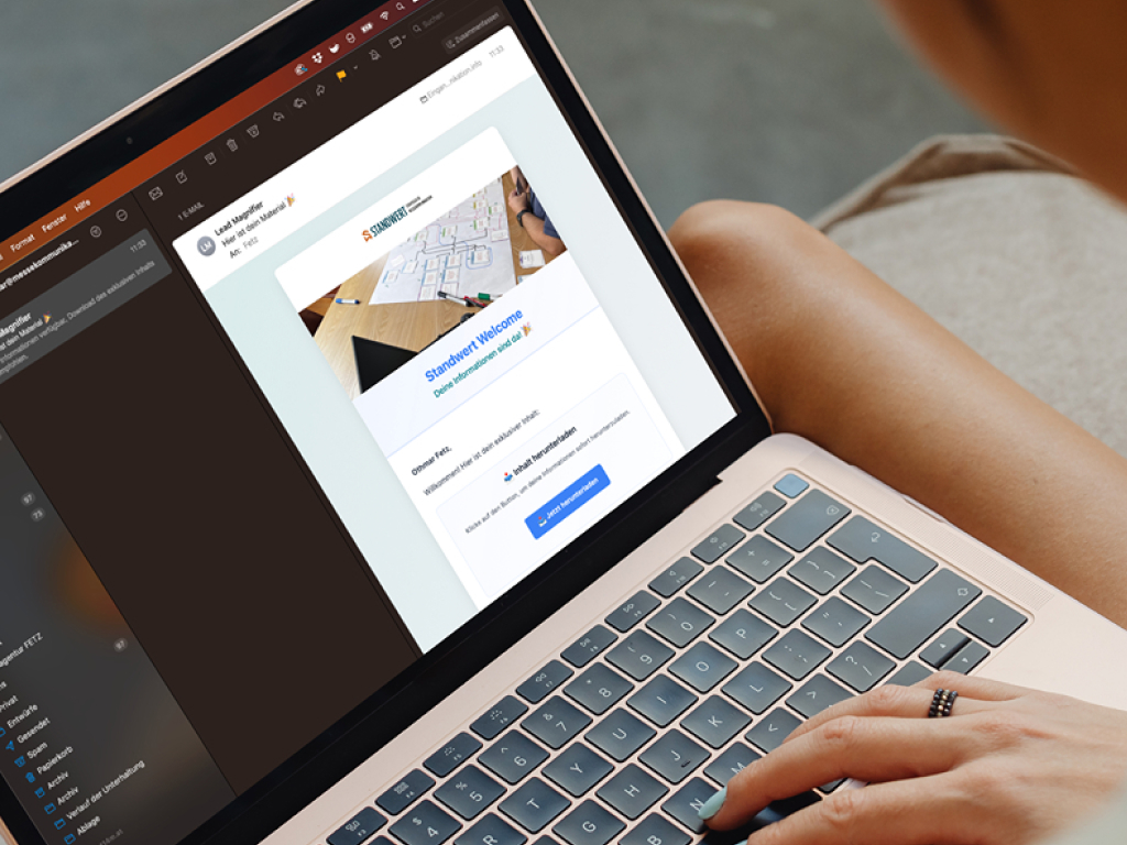 Dashboard Ansicht auf Laptop