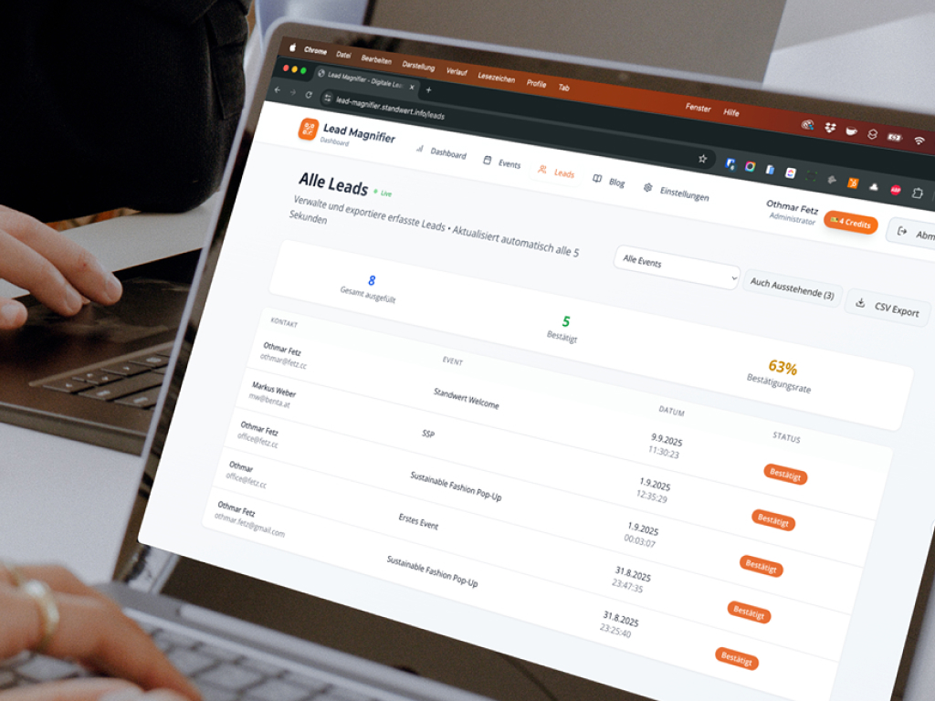 Leads Dashboard mit Übersicht